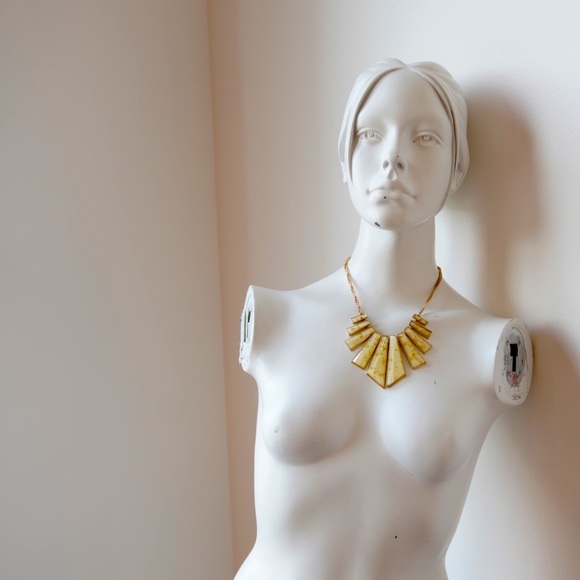 Gold Bib Necklace - Picture 2 of 6